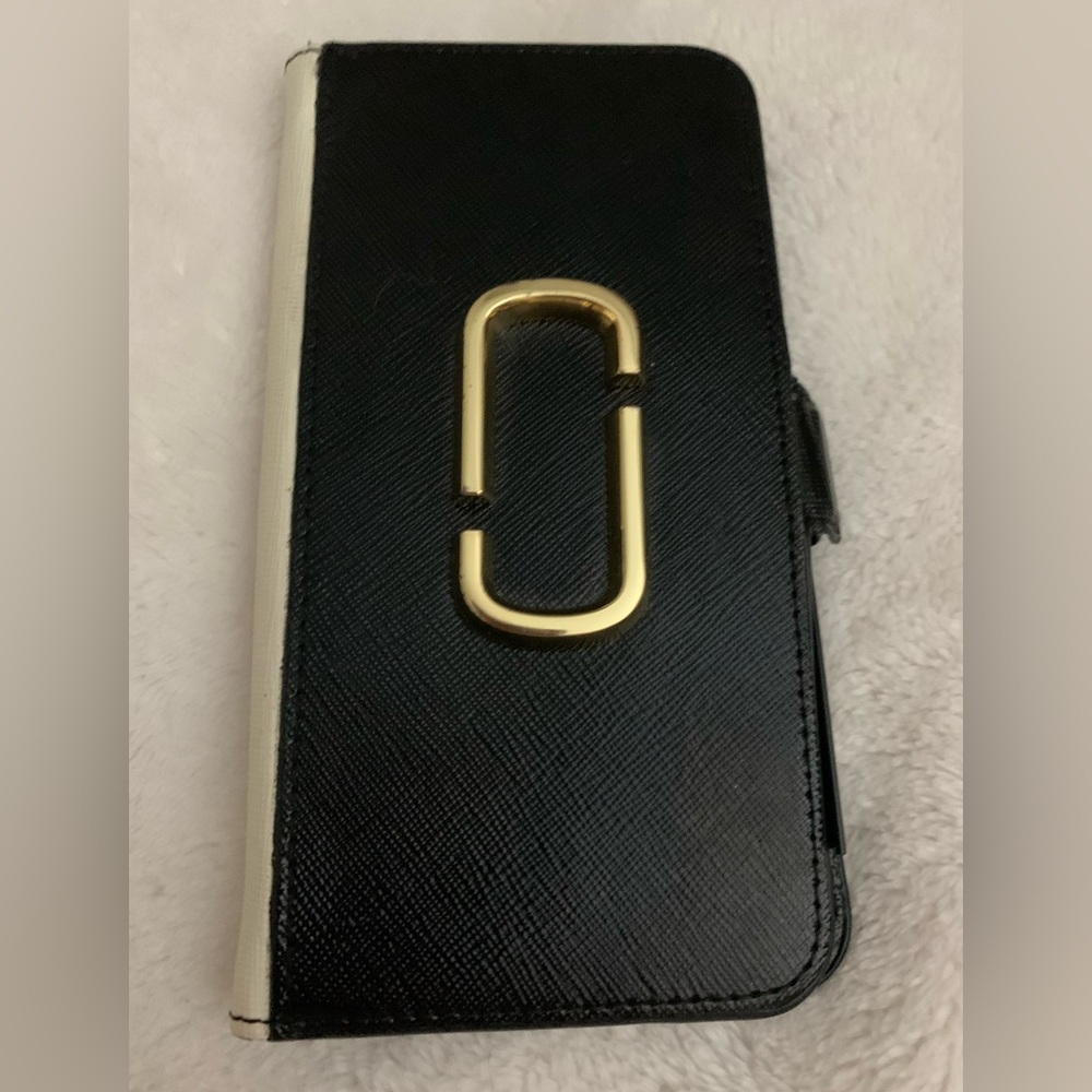 Marc Jacobs IPhone Case Black & White w/ Gold